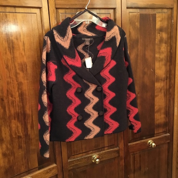 FINAL PRICE-Heather B wool blazer, size SP, NWT, double snap closure - Picture 1 of 3